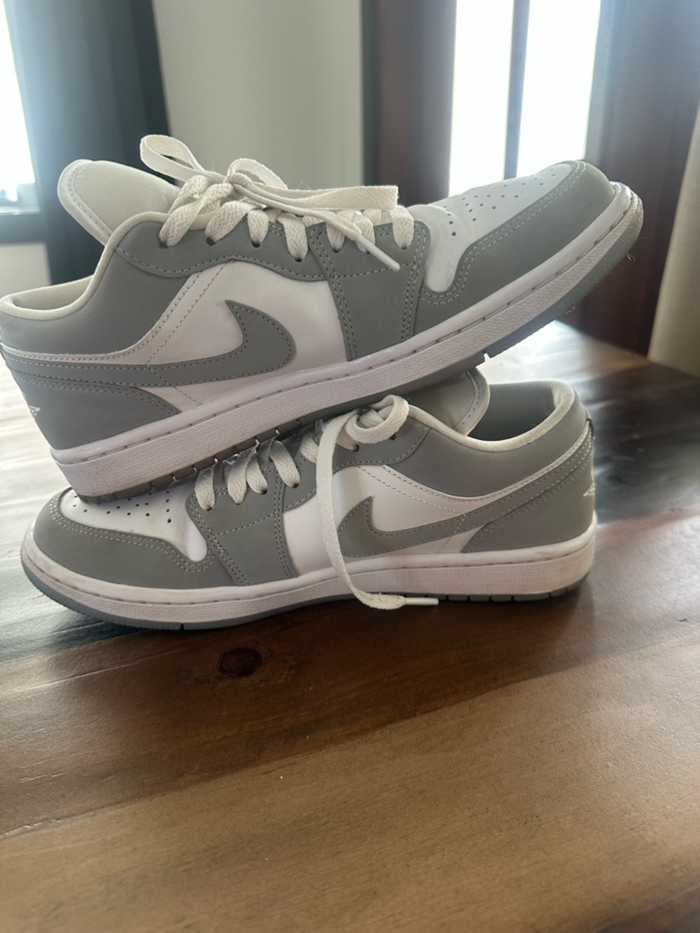 Nike Gray & White Low-Top Sneakers